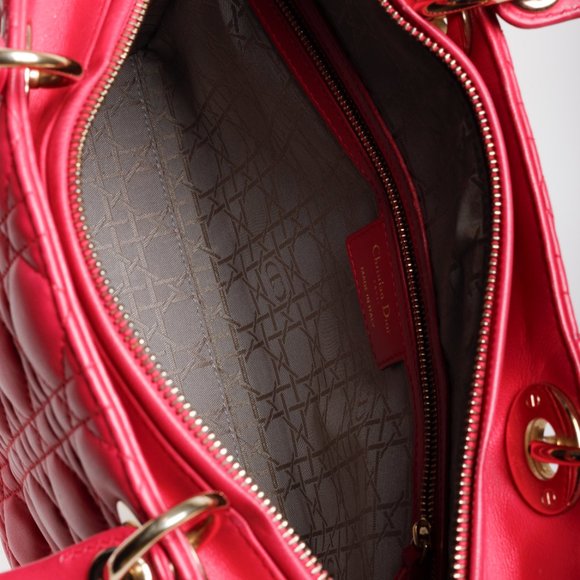 Christian Dior Medium Fuchsia Pink Lady Dior Handbag - Picture 7 of 9